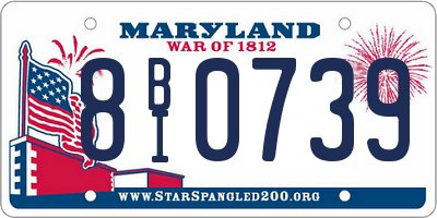 MD license plate 8BI0739