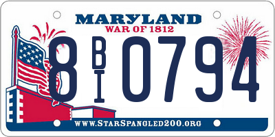 MD license plate 8BI0794