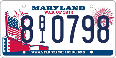 MD license plate 8BI0798