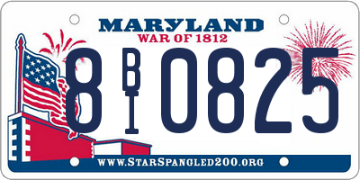 MD license plate 8BI0825