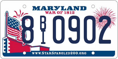MD license plate 8BI0902
