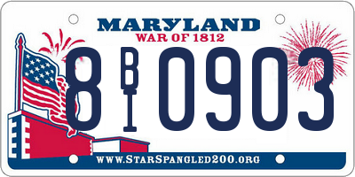 MD license plate 8BI0903