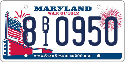 MD license plate 8BI0950
