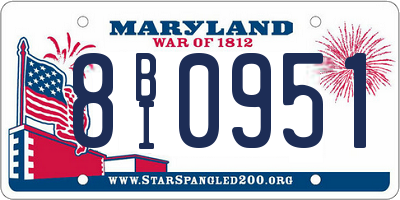 MD license plate 8BI0951