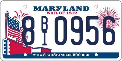 MD license plate 8BI0956