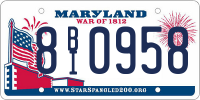 MD license plate 8BI0958