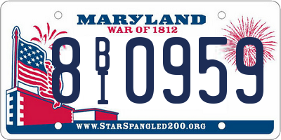 MD license plate 8BI0959