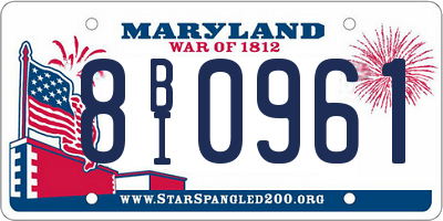 MD license plate 8BI0961