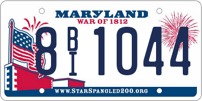 MD license plate 8BI1044