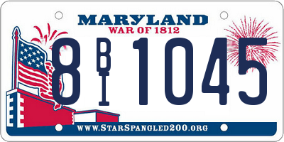 MD license plate 8BI1045