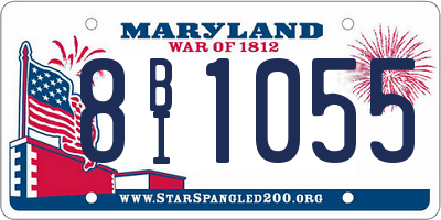 MD license plate 8BI1055