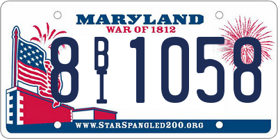 MD license plate 8BI1058