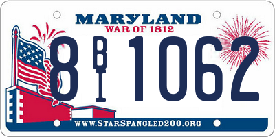 MD license plate 8BI1062