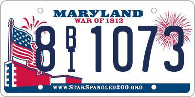 MD license plate 8BI1073