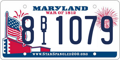 MD license plate 8BI1079