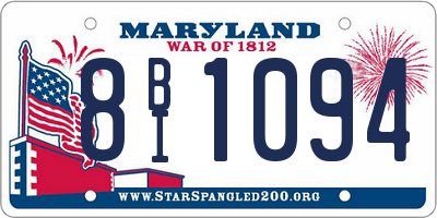 MD license plate 8BI1094