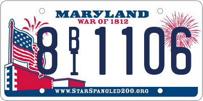MD license plate 8BI1106