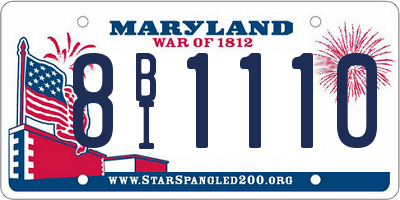 MD license plate 8BI1110