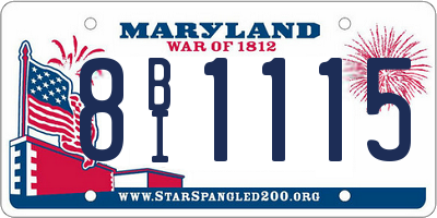 MD license plate 8BI1115