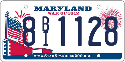 MD license plate 8BI1128