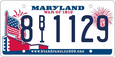 MD license plate 8BI1129