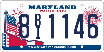 MD license plate 8BI1146