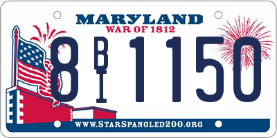 MD license plate 8BI1150