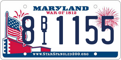 MD license plate 8BI1155