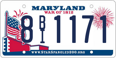 MD license plate 8BI1171
