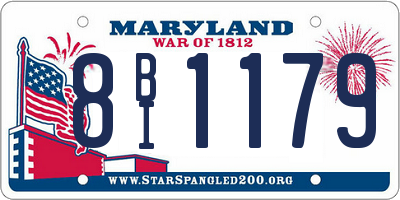 MD license plate 8BI1179