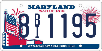 MD license plate 8BI1195