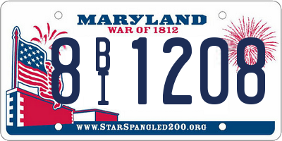 MD license plate 8BI1208