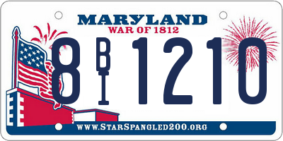 MD license plate 8BI1210