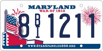 MD license plate 8BI1211