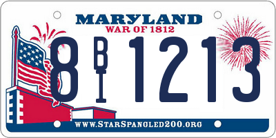 MD license plate 8BI1213