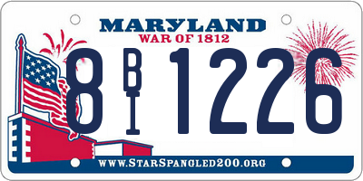 MD license plate 8BI1226