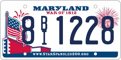 MD license plate 8BI1228