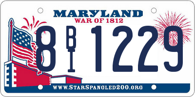MD license plate 8BI1229