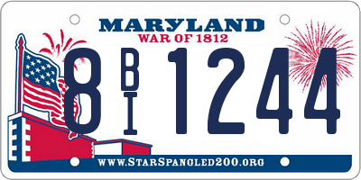 MD license plate 8BI1244