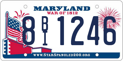 MD license plate 8BI1246
