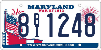 MD license plate 8BI1248