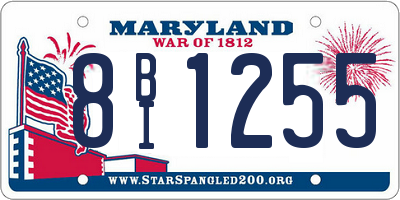 MD license plate 8BI1255