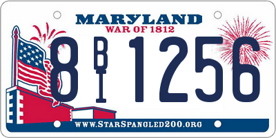 MD license plate 8BI1256