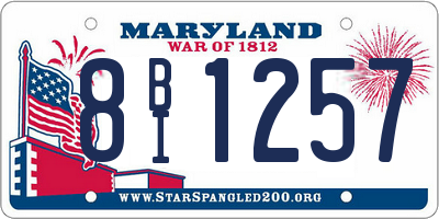 MD license plate 8BI1257