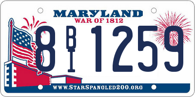 MD license plate 8BI1259