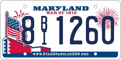 MD license plate 8BI1260