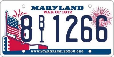 MD license plate 8BI1266