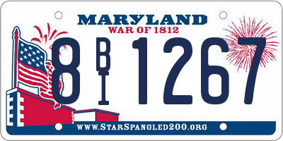 MD license plate 8BI1267