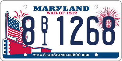 MD license plate 8BI1268