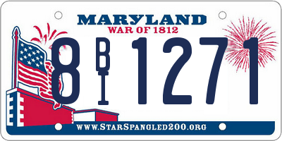 MD license plate 8BI1271